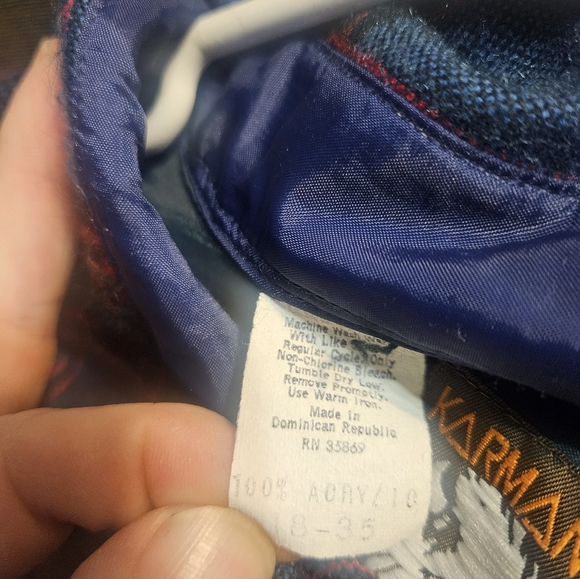 Vintage Karman Western Pearl Snap Shirt Plaid Cowboy Rodeo 18 35 XL - Picture 6 of 6